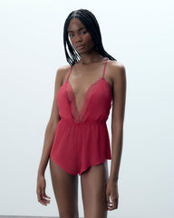 Vermont Satin Sheer Teddy Pink