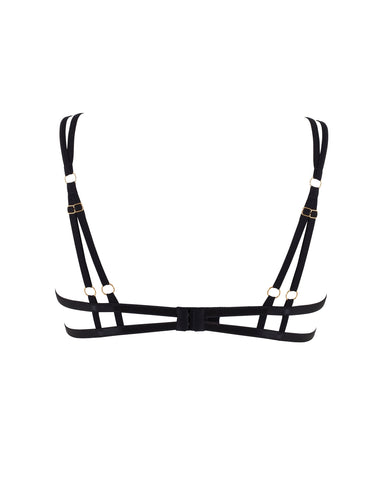 Emerson Open Lace Bra Black