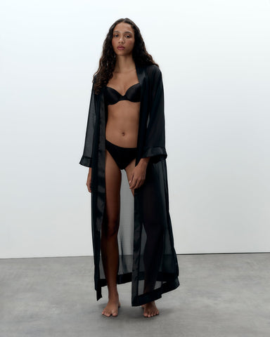 Marcella Long Kimono Black