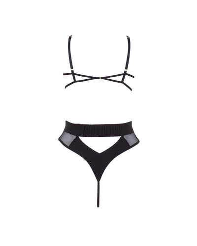 Orla Sheer Mesh Bodysuit Black