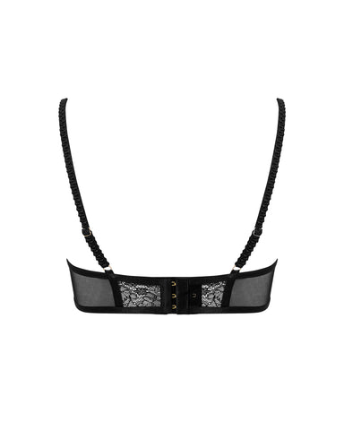 Camelia Lace Longline Bra Black
