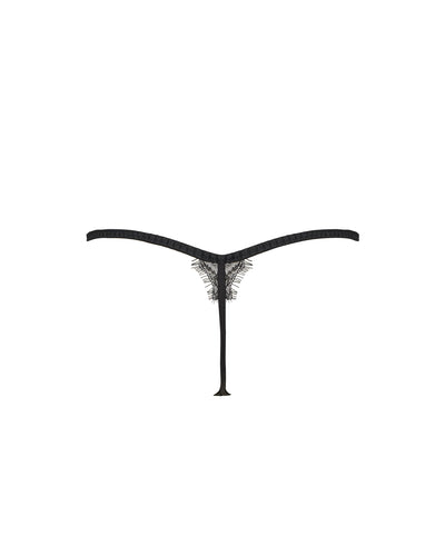 Camelia Lace Thong Black