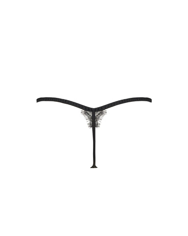 Camelia Lace Thong Black