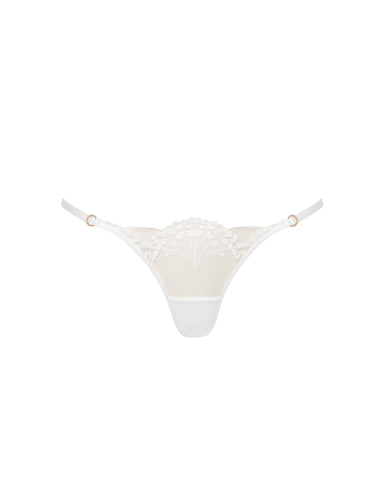 Marisa Embroidered Sheer Brief White