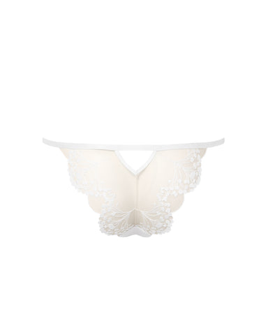 Marisa Embroidered Sheer Brief White