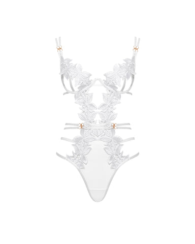 Ophelia Open Bodysuit White