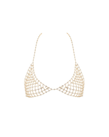 Marli Diamond Lattice Bra Gold