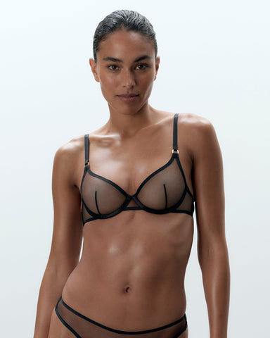 Naomi Mesh Bra Black