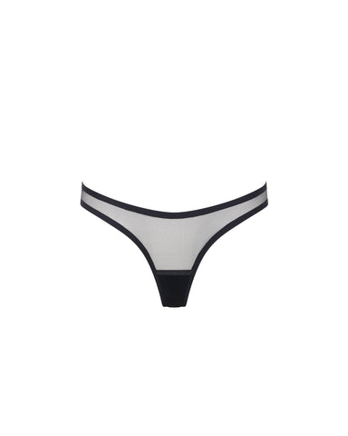 Naomi Mesh Thong Black