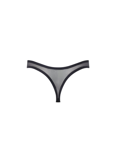 Naomi Mesh Thong Black