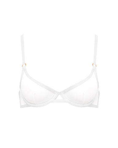Naomi Mesh Bra White