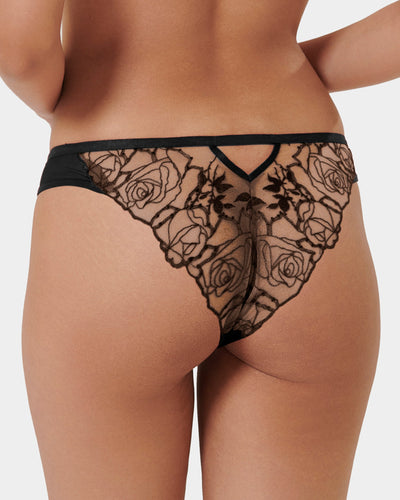 Rosalie Embroidered Brief Black
