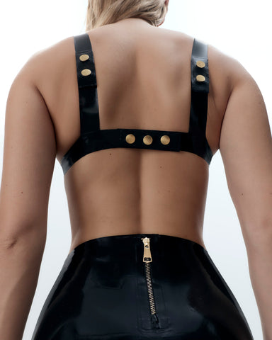 Latex Bra Black