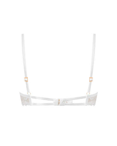 Leonora Floral Embroidered Bra White