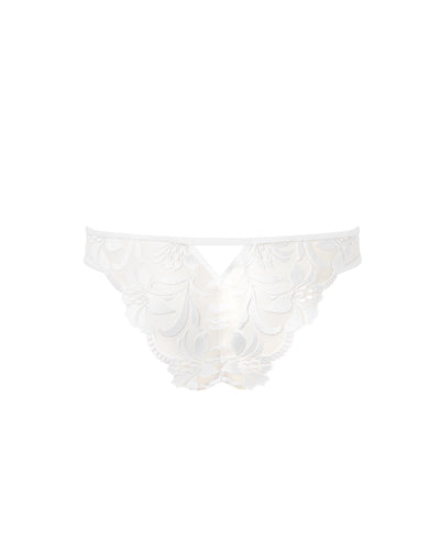 Leonora Floral Embroidered Brief White