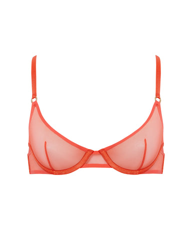 Naomi Mesh Bra Coral