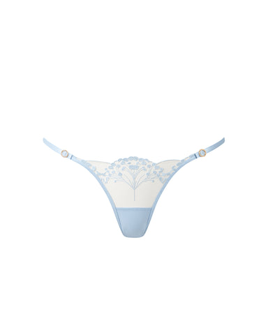 Marisa Embroidered Sheer Brief Blue