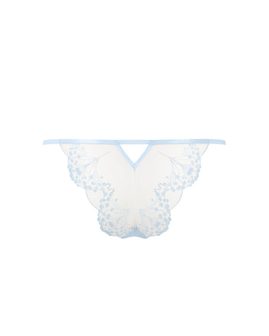 Marisa Embroidered Sheer Brief Blue
