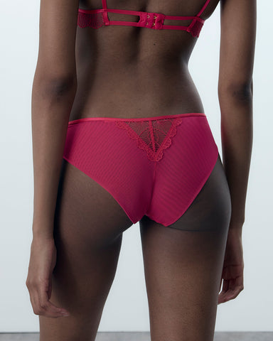 Vermont Embroidered Sheer Brief Pink