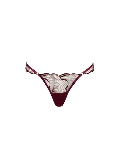 Marabel Embroidered Sheer Brief Cherry