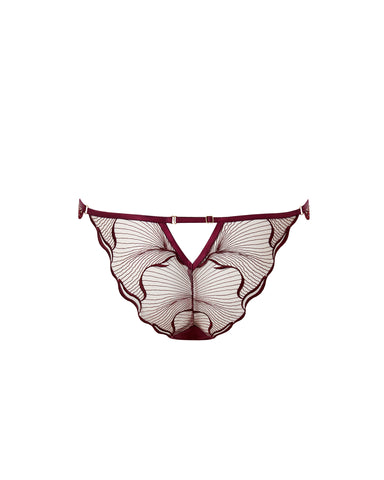 Marabel Embroidered Sheer Brief Cherry