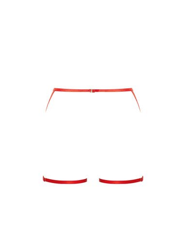 Lavanya Suspender Thigh Harness Red