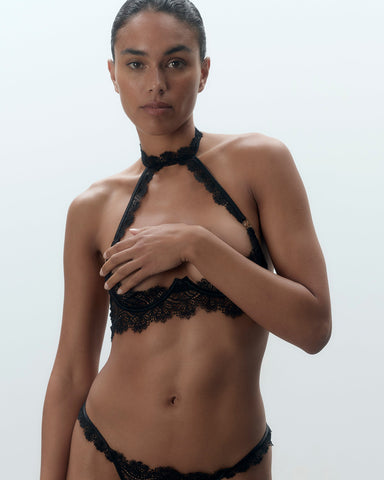 Arella Open Harness Bra Black