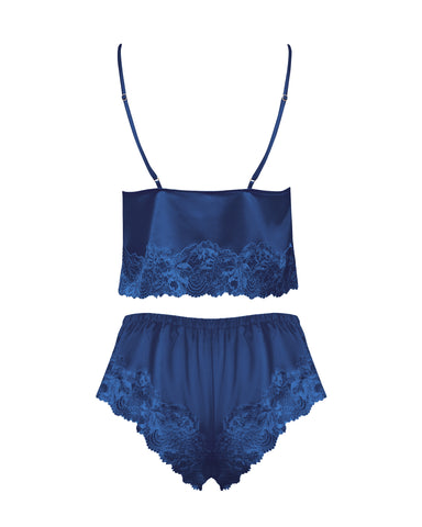 Isabella Satin Cami and Short Set Navy