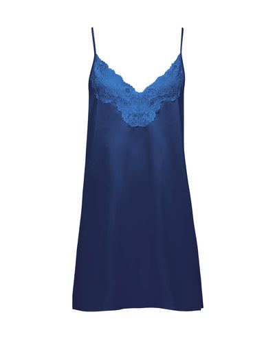 Isabella Satin Chemise Navy