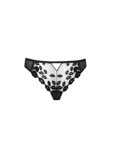 Marian Embroidered Brief Black