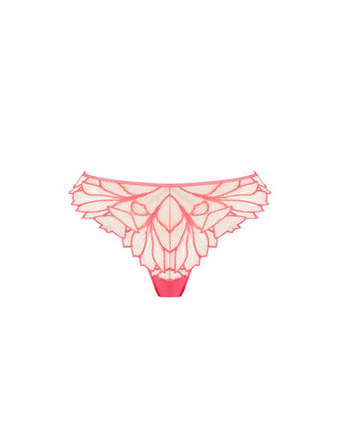 Eden Sheer Thong Pink Lemonade/White