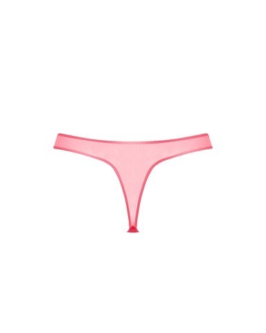 Eden Sheer Thong Pink Lemonade/White