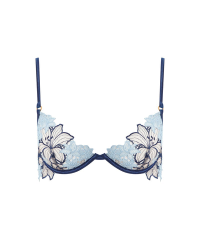 Calantha Floral Lace Bra Blue