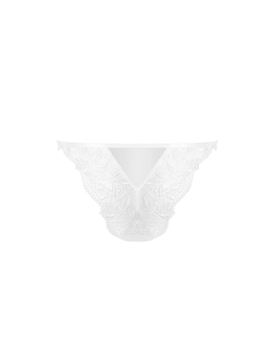 Gabriella Floral Embroidered Brief White