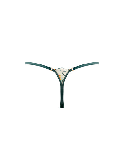 Gianna Sheer String Thong Green/Orange