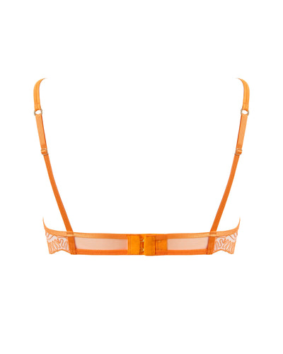 Leliana Embroidered Plunge Bra Orange Peel