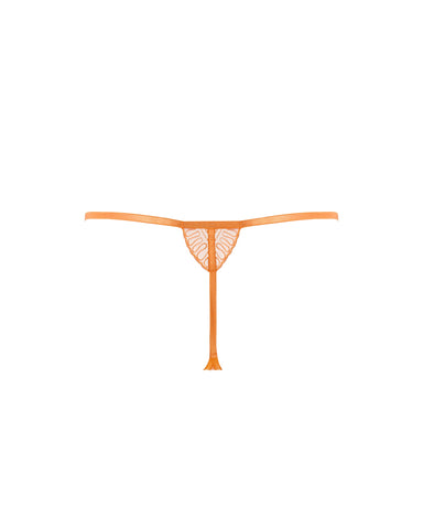 Leliana Embroidered String Thong Orange Peel