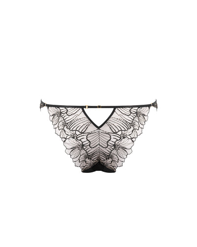 Amarosa Open Embroidered Brief Black