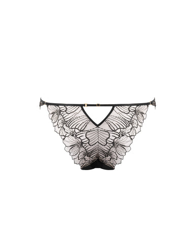 Amarosa Open Embroidered Brief Black