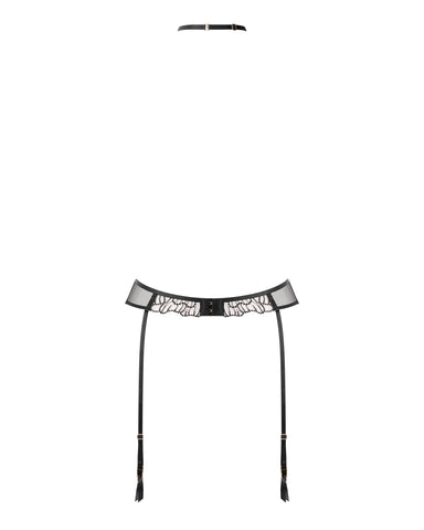 Amarosa Suspender Harness with Detachable Collar Black