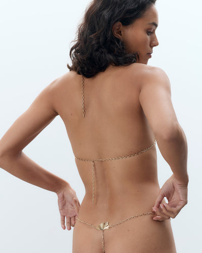Ginkgo Open Thong Gold