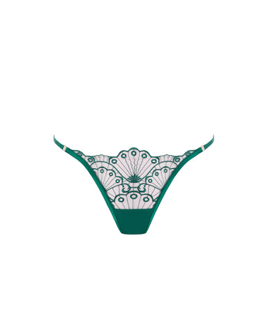 Jane Sheer Embroidered Brief Aventurine Green