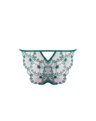 Jane Sheer Embroidered Brief Aventurine Green