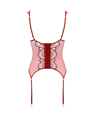 Soraya Basque Suspender Savvy Red