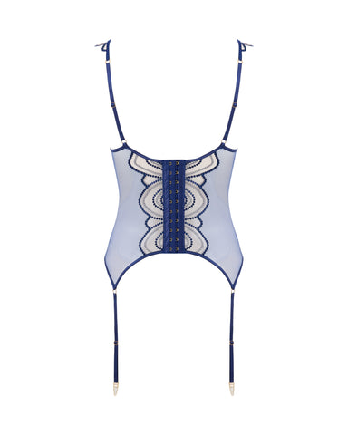 Soraya Basque Suspender Navy Peony