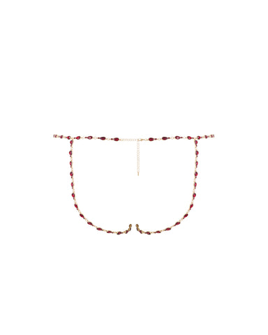 Mimi Crystal Open Brief Savvy Red/Gold