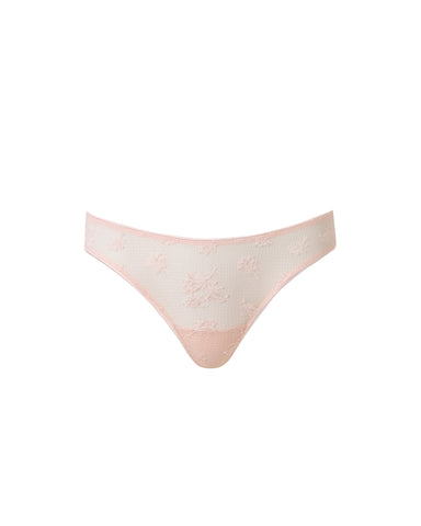 Lisa Stretch Lace Thong Pearl Pink