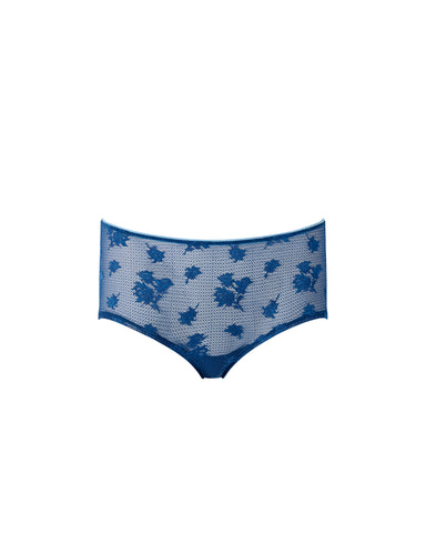 Lisa Stretch Lace Boy Short Navy Peony