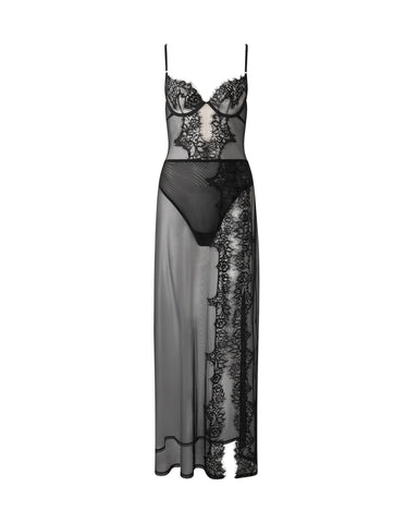 Margo Long Chemise Black