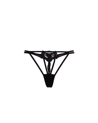 Nova Open Thong Black